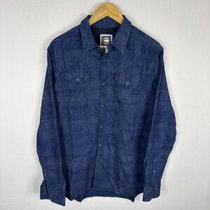 G-Star Raw Tacoma Shirt LS Blue Patterned Cotton Button Up Men’s XL
